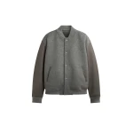 Kerava Oversized Bomber Jacket in Grey by The Frankie Shop – Jackets The Frankie Shop Kerava Oversized Bomber Jacket