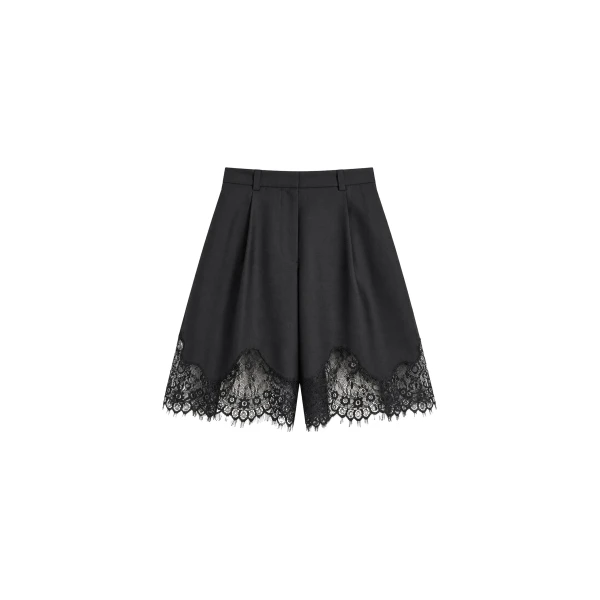 Lido Lace Bermuda Shorts in Dark Grey