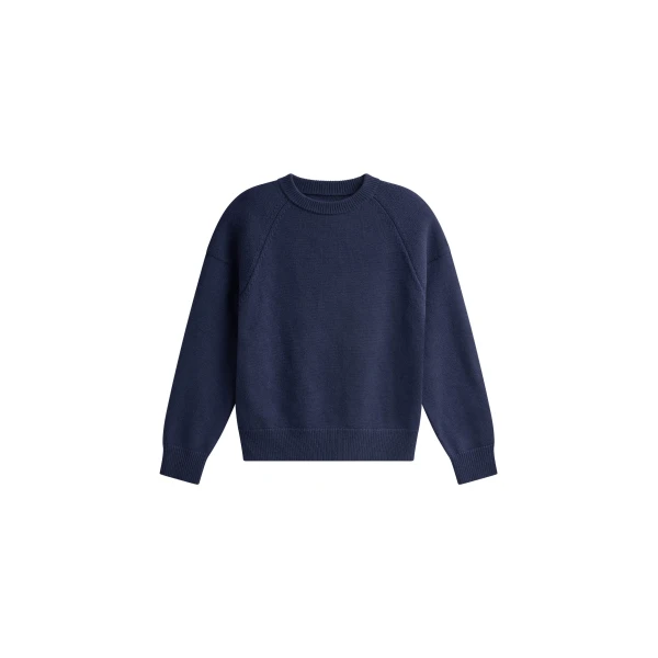 Lina Padded Sweater in Dark Navy
