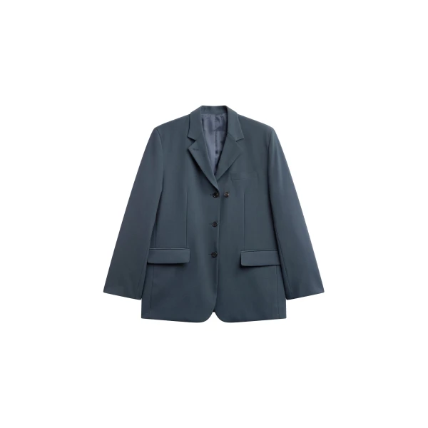 Lioni Oversized Padded Blazer in Deep Teal