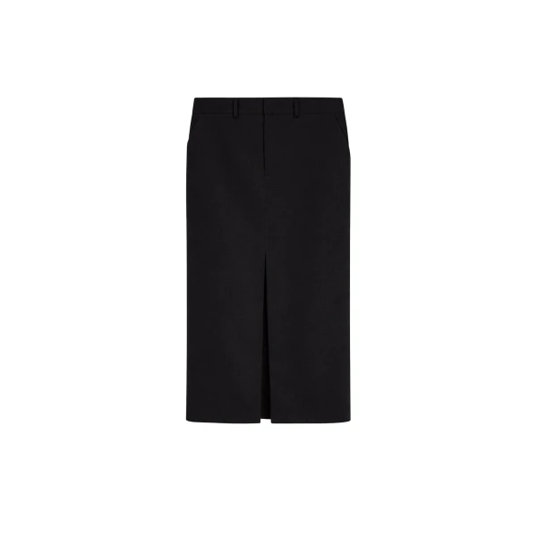 Maybelle Front Slit Pencil Skirt in Black