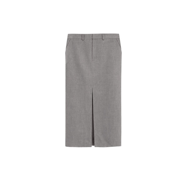 The Frankie Shop Maybelle Wool Front Slit Pencil Skirt