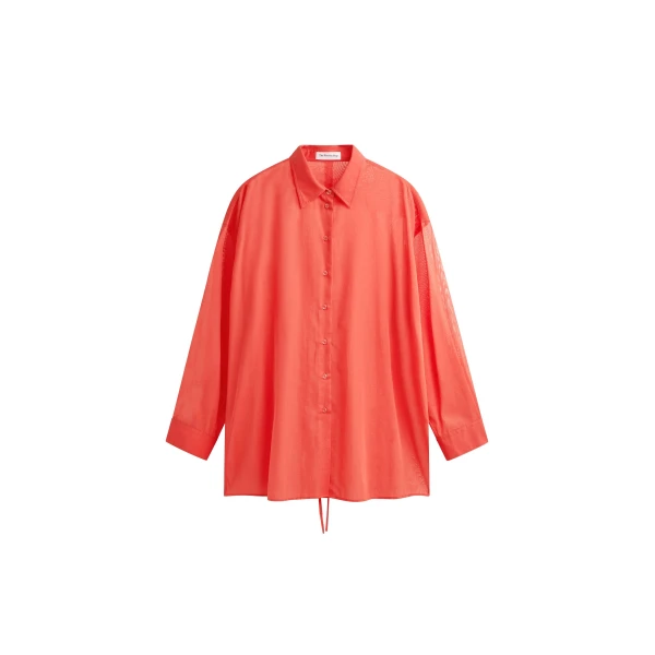 Melia Open-Back Shirt in Red