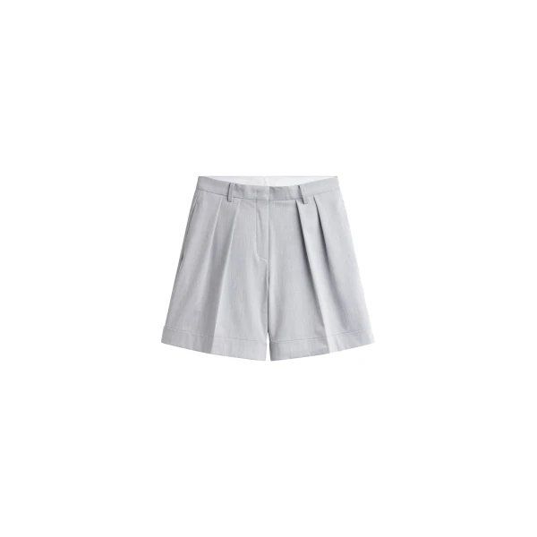 Mirbel Pleated Shorts in Light Grey