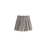 Mirbel Pleated Shorts in Taupe by The Frankie Shop – Shorts The Frankie Shop Mirbel Pleated Shorts