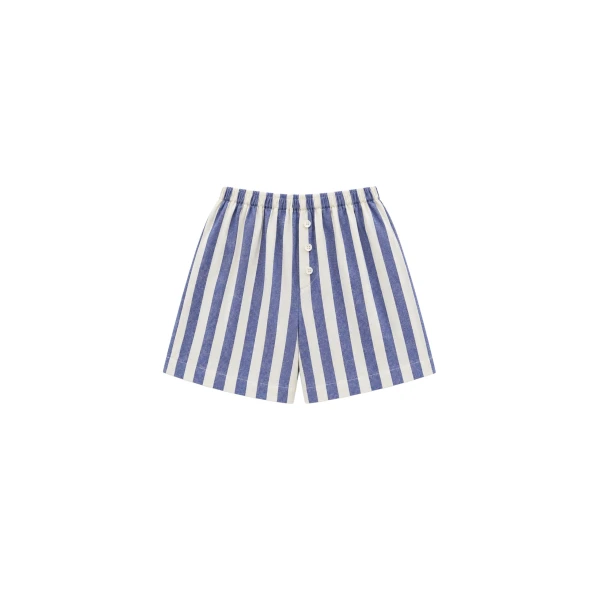 Mireval Cotton Boxer Shorts in Blue and White Stripe