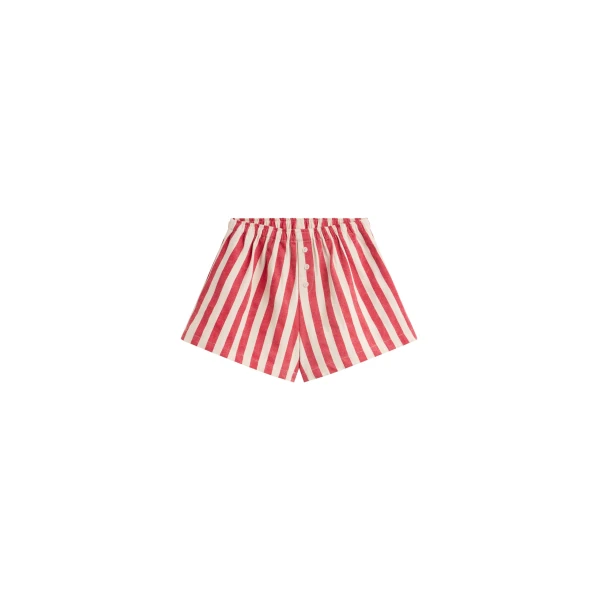 Mireval Cotton Boxer Shorts in Red and White Stripe