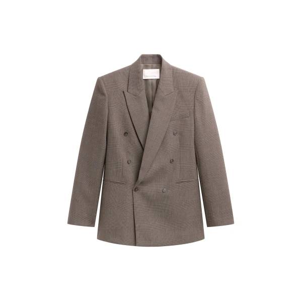 Monterey Structured Wool Blazer in Brown Glen Plaid