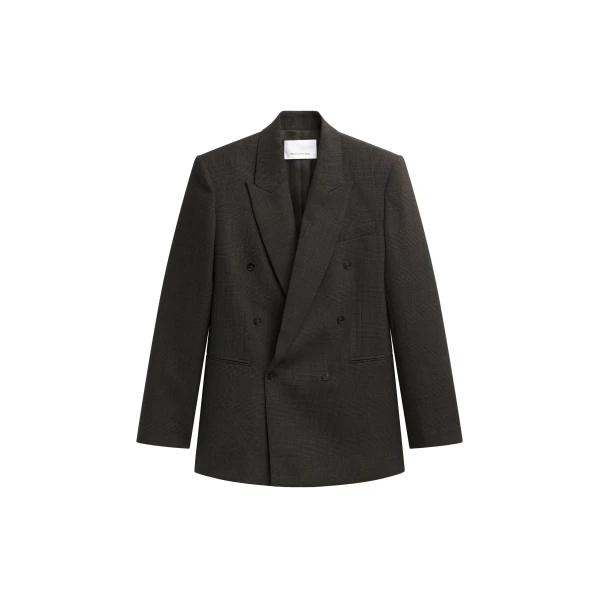 Monterey Structured Wool Blazer in Olive Glen Plaid