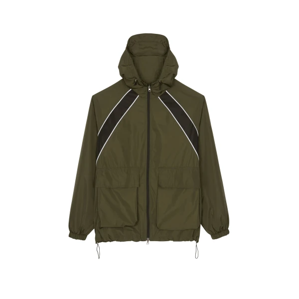 Navan Windbreaker Cargo Jacket in Khaki