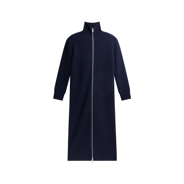 Nolia Knit Long Cardigan Dress in Navy