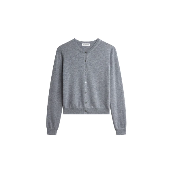 Nomi Thin Knit Cardigan in Grey