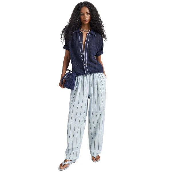 The Frankie Shop Otranto Cotton Barrel Leg Pants
