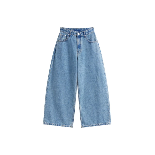 Palmi Cropped Barrel Leg Jeans in Medium Wash