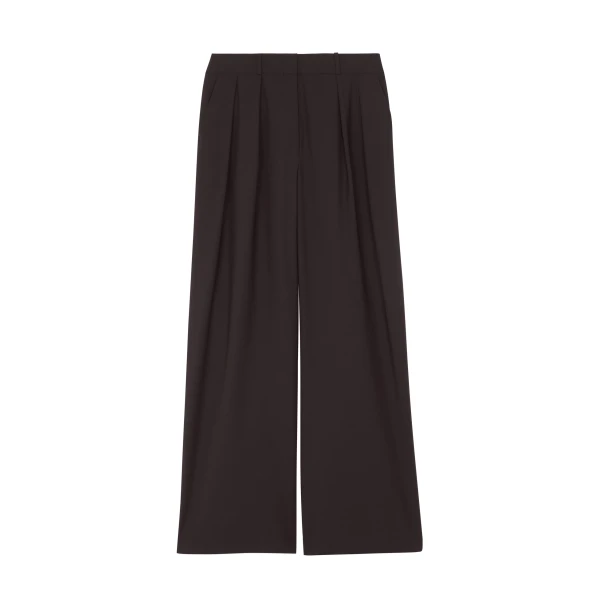Ripley Pleated Trousers in Brown