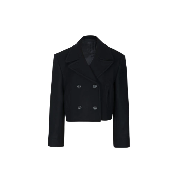 The Frankie Shop Roel Cropped Peacoat