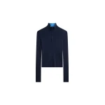The Frankie Shop Sade Knit Zip Sweater