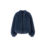 The Frankie Shop Senna Faux Fur Collarless Jacket