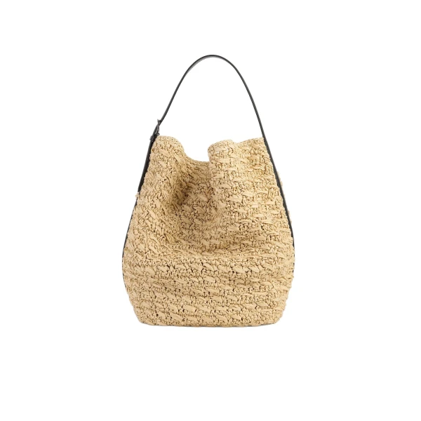Toteme Belted paper raffia tote in Natural