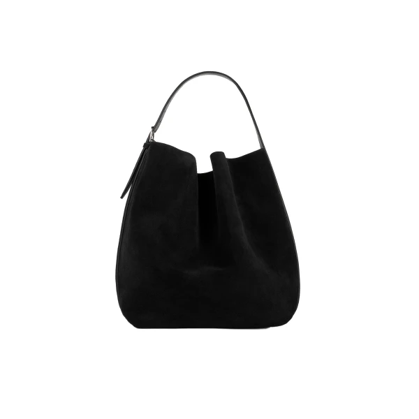 Toteme Belted suede tote in Black