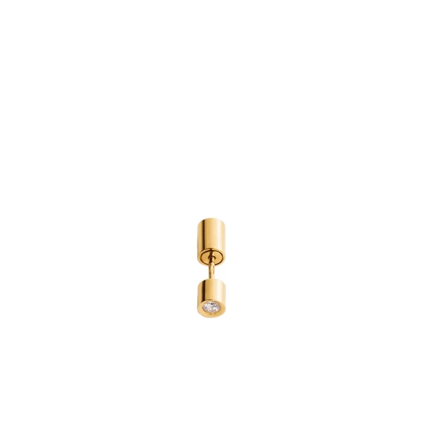 Toteme Bezel diamond earring 18kt in Gold