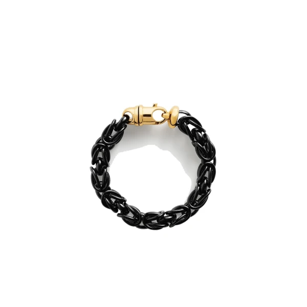 Toteme Byzantine bracelet in Black / Gold