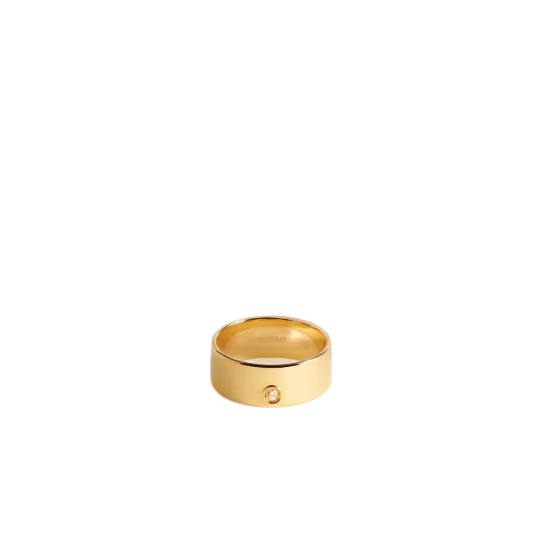Toteme Cigar diamond midi ring 18kt in Gold