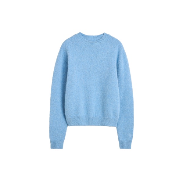 Toteme Classic alpaca crew knit in Pale blue