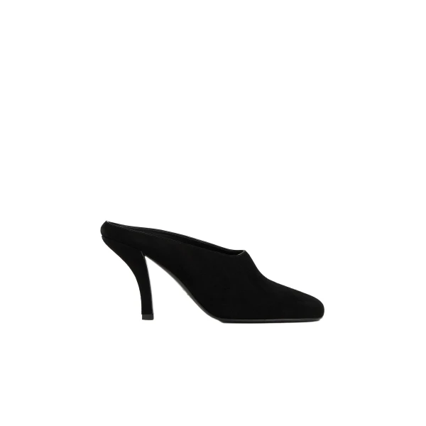Contour suede mules in Black