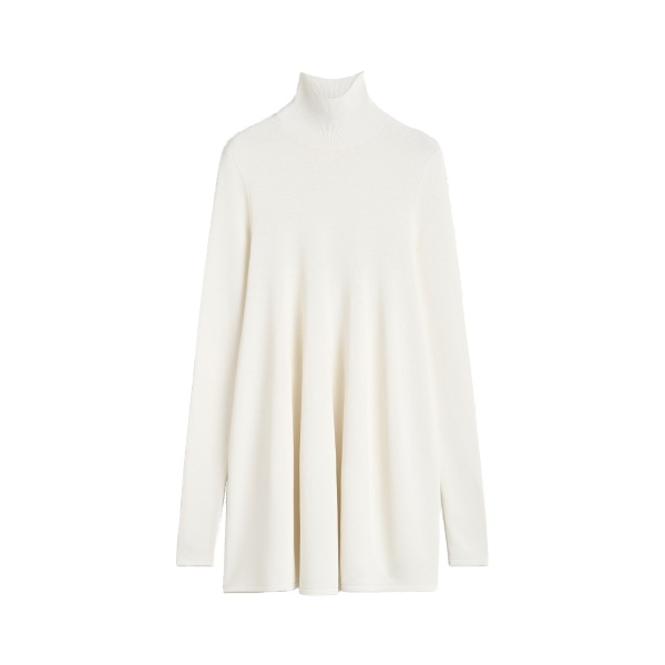 Toteme Crepe turtleneck top in Off-white