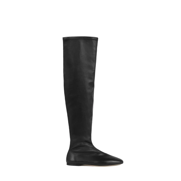 Toteme Deconstructed stretch nappa boots in Black