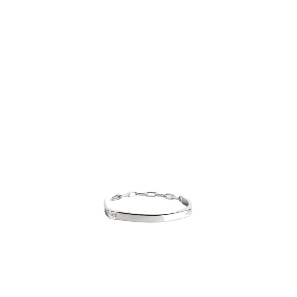 Toteme Diamond chain ring 18kt in White gold