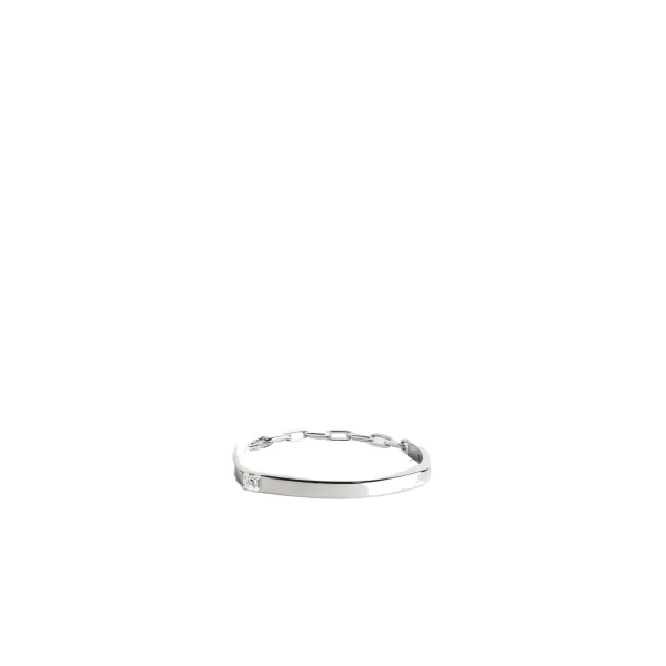 Toteme Diamond chain ring 18kt in White gold