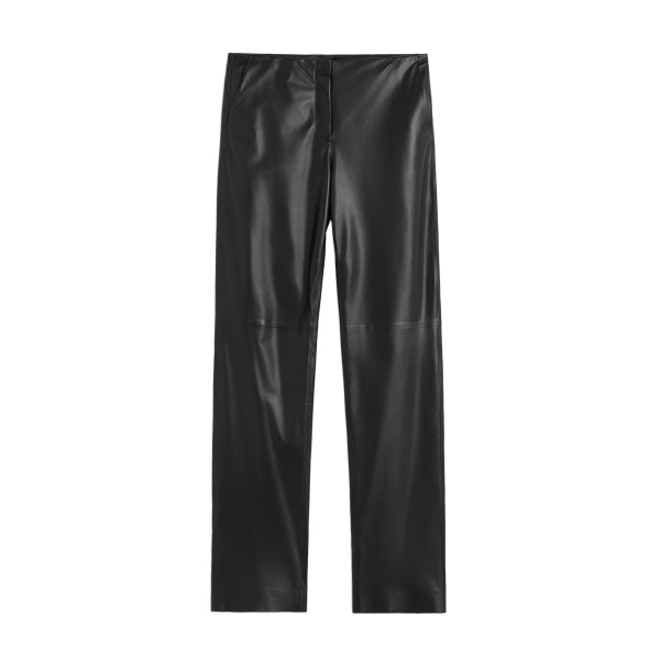 Toteme Easy leather trousers in Black