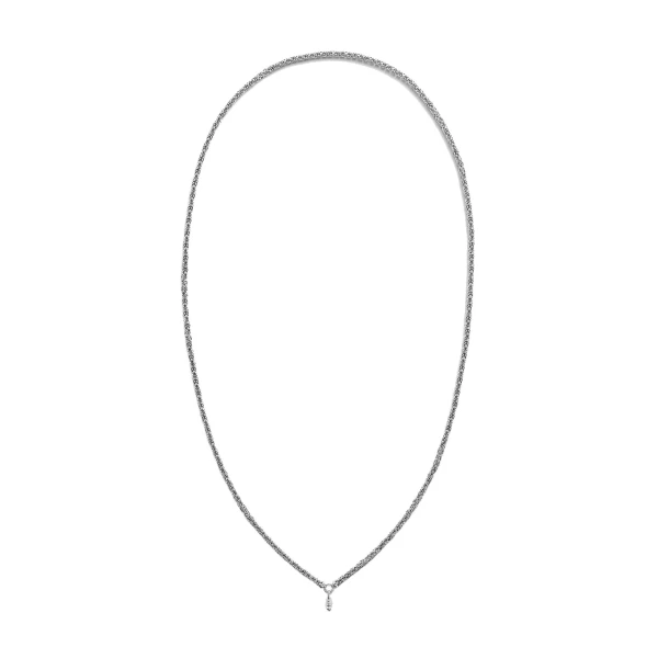 Elongated Byzantine necklace in Silver