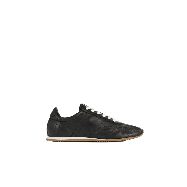 Toteme Flex nappa sneakers in Black