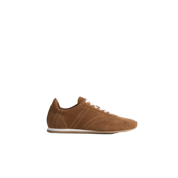 Toteme Flex suede sneakers in Copper