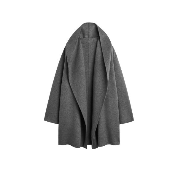 Toteme Hoodie coat in Pale grey mélange