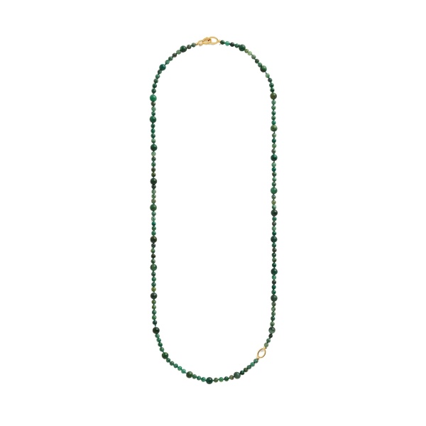 Toteme Infinity bead necklace in Dark green