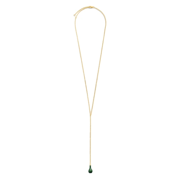 Toteme Jade drop necklace in Dark green / Gold