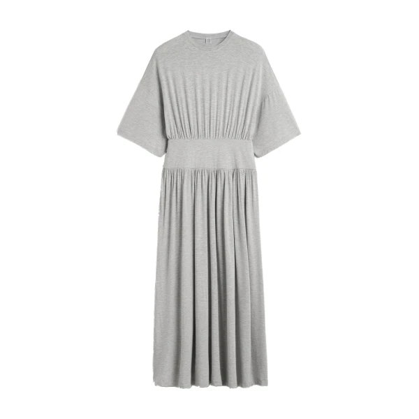 Toteme Jersey tee dress in Pale grey mélange