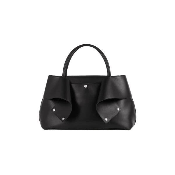 Toteme Mercer leather tote in Black / Red