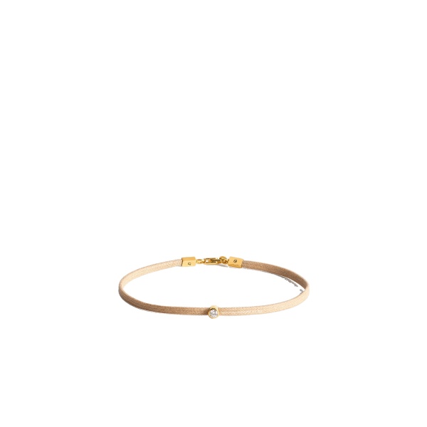 Toteme Mini diamond bracelet in Beige / Gold