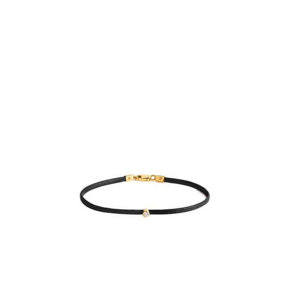 Toteme Mini diamond bracelet in Black / Gold