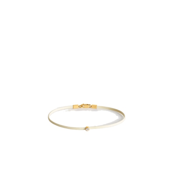 Toteme Mini diamond bracelet in White / Gold