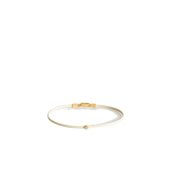 Toteme Mini diamond bracelet in White / Gold