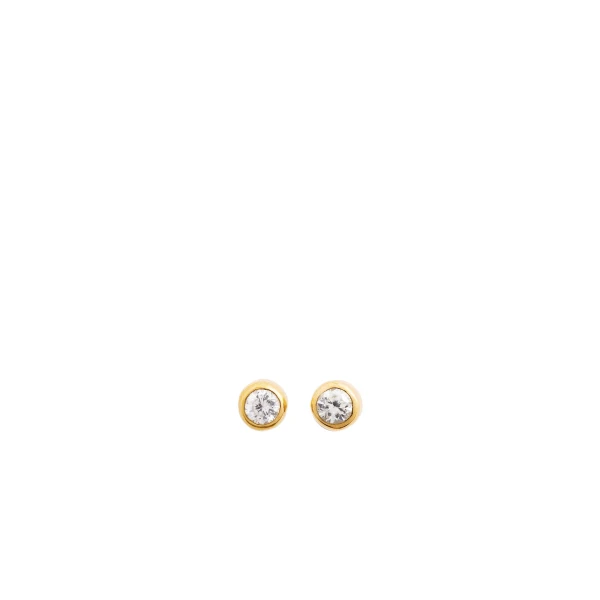 Toteme Mini diamond studs in Gold