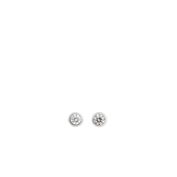 Toteme Mini diamond studs in Silver / White
