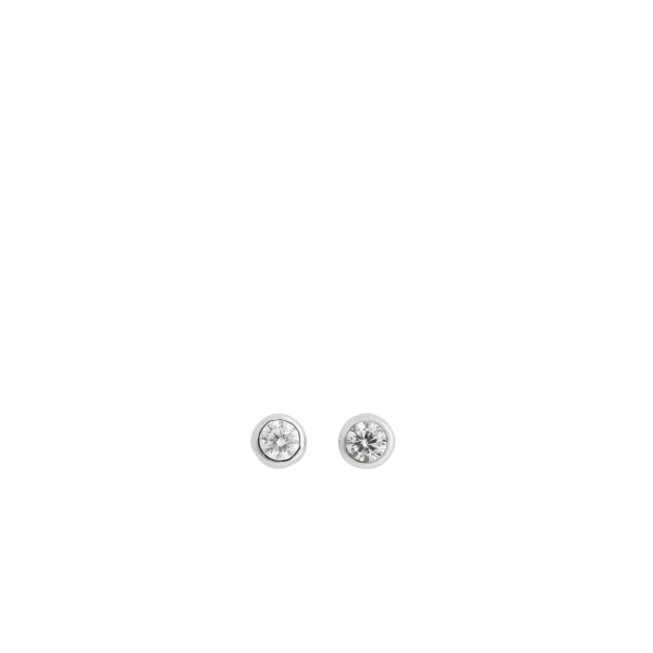 Toteme Mini diamond studs in Silver / White
