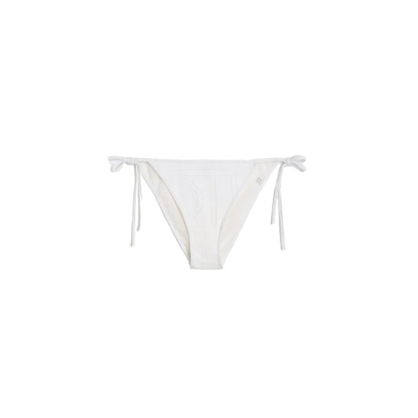 Toteme Monogram pointelle bikini bottoms in White